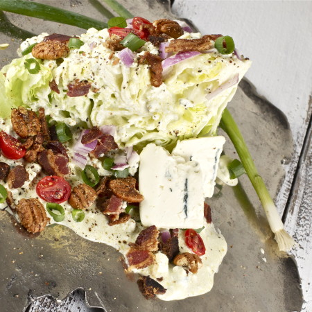 Iceberg Wedge Salad with Buttermilk Blue and Spiced Pecans