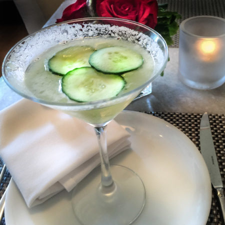Cucumber Martini with Elderflower Liqueur