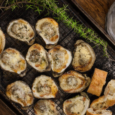 Grilled Oysters on the Half Shell