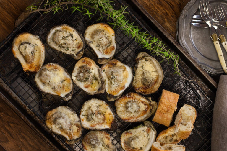 Grilled Oysters on the Half Shell Acadiana Table