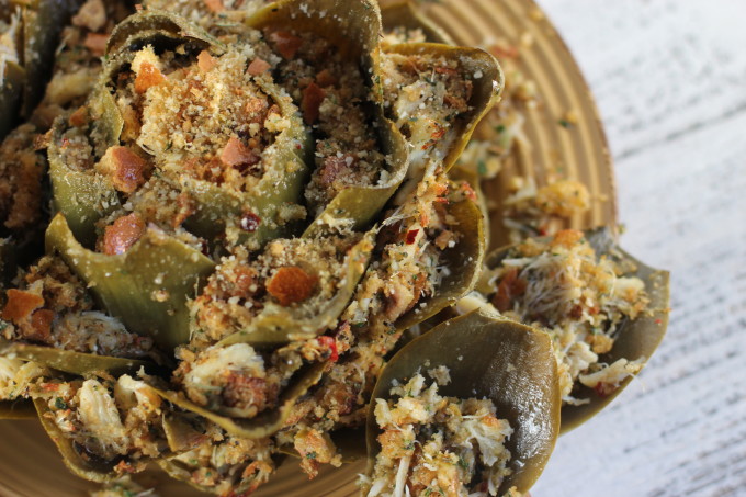 Louisiana Crabmeat Stuffed Artichoke