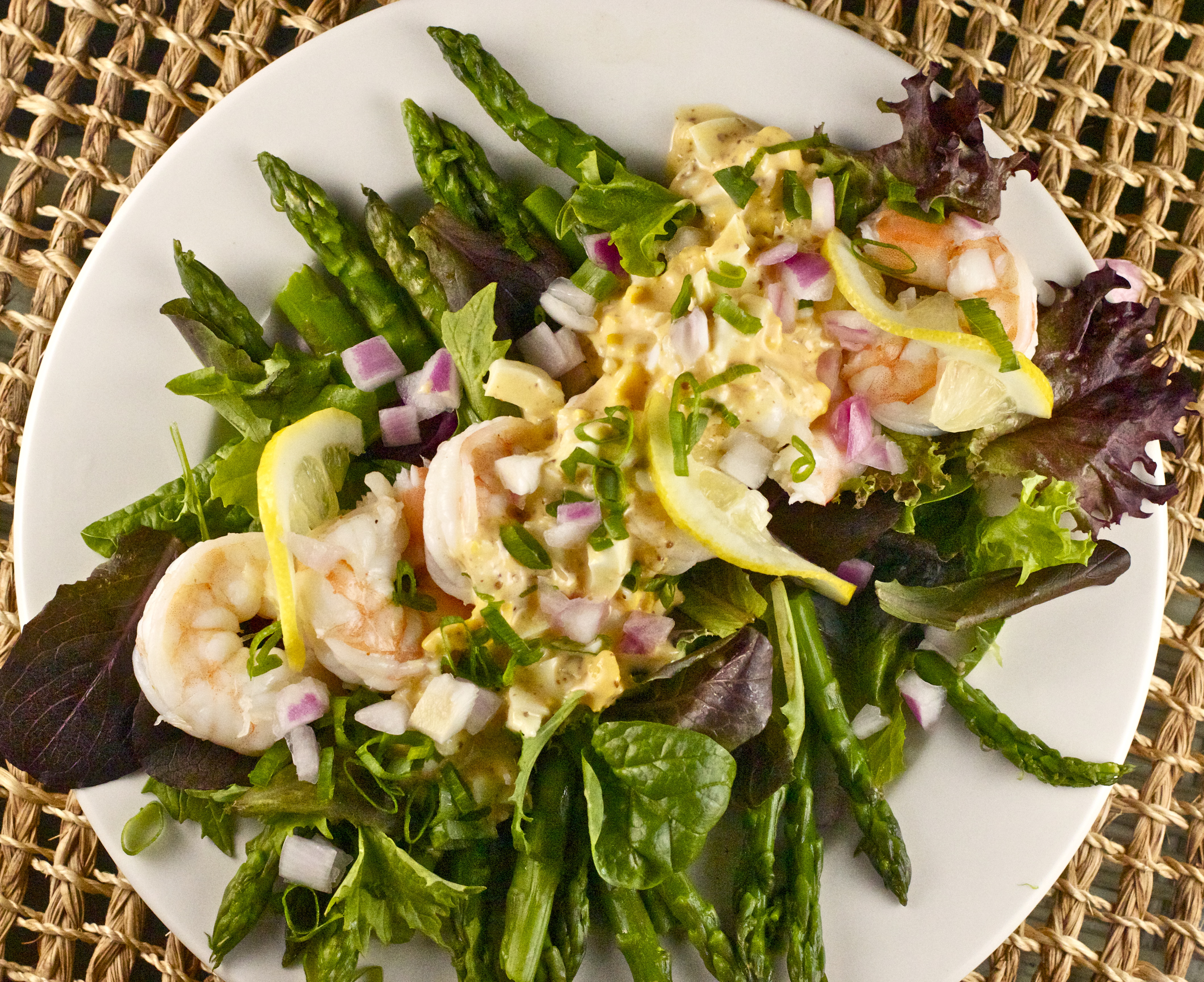 Shrimp and Asparagus Salad is a classic Creole dish.