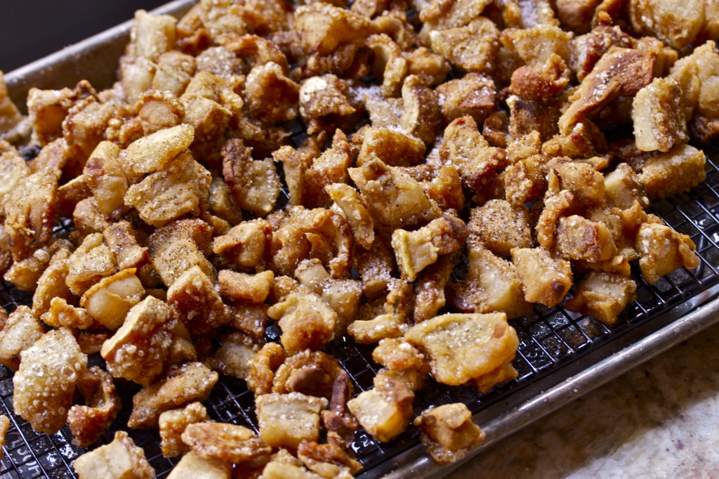 Cajun Cracklins are crunchy spicy morsels of pork and a Cajun art form.
