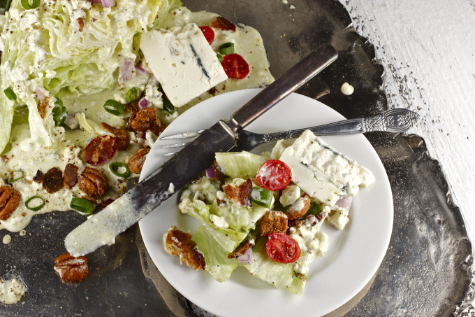 Iceberg wedge with pecans and bacon make this a Cajun recipe for salad perfection.