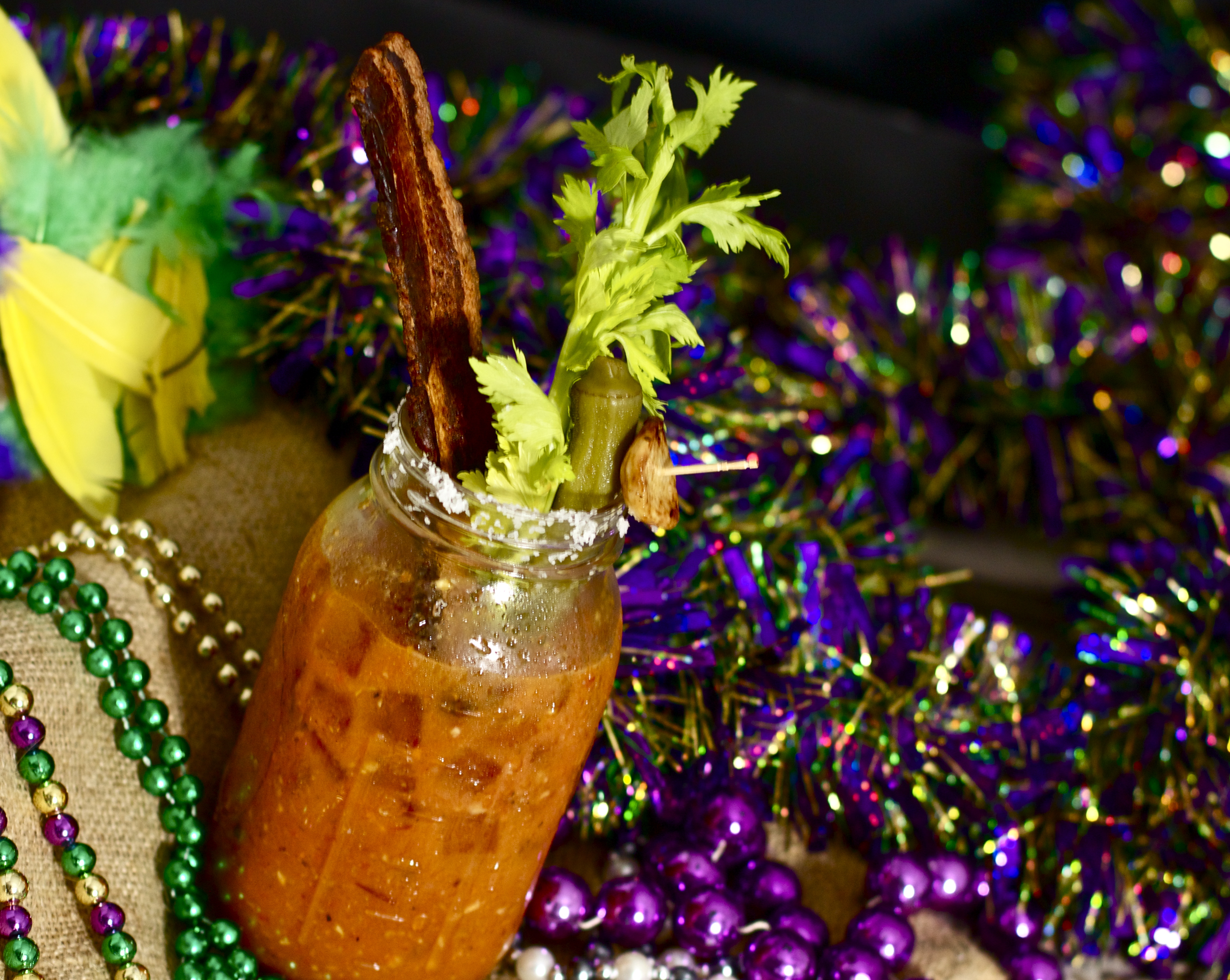 Blackened Bloody Mary is a spicy Cajun version of the cocktail.
