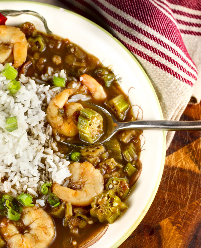 Shrimp and okra is a recipe that connects Louisiana cultures.