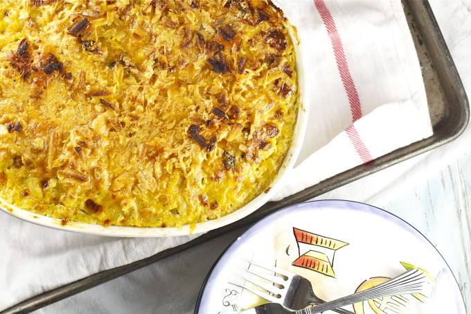 Baked Seafood Mac & Cheese Casserole