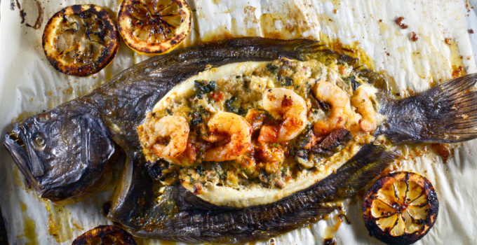 Stuffed Whole Flounder with shrimp and crabmeat is a classic Cajun recipe combination. (All photos credit: George Graham)