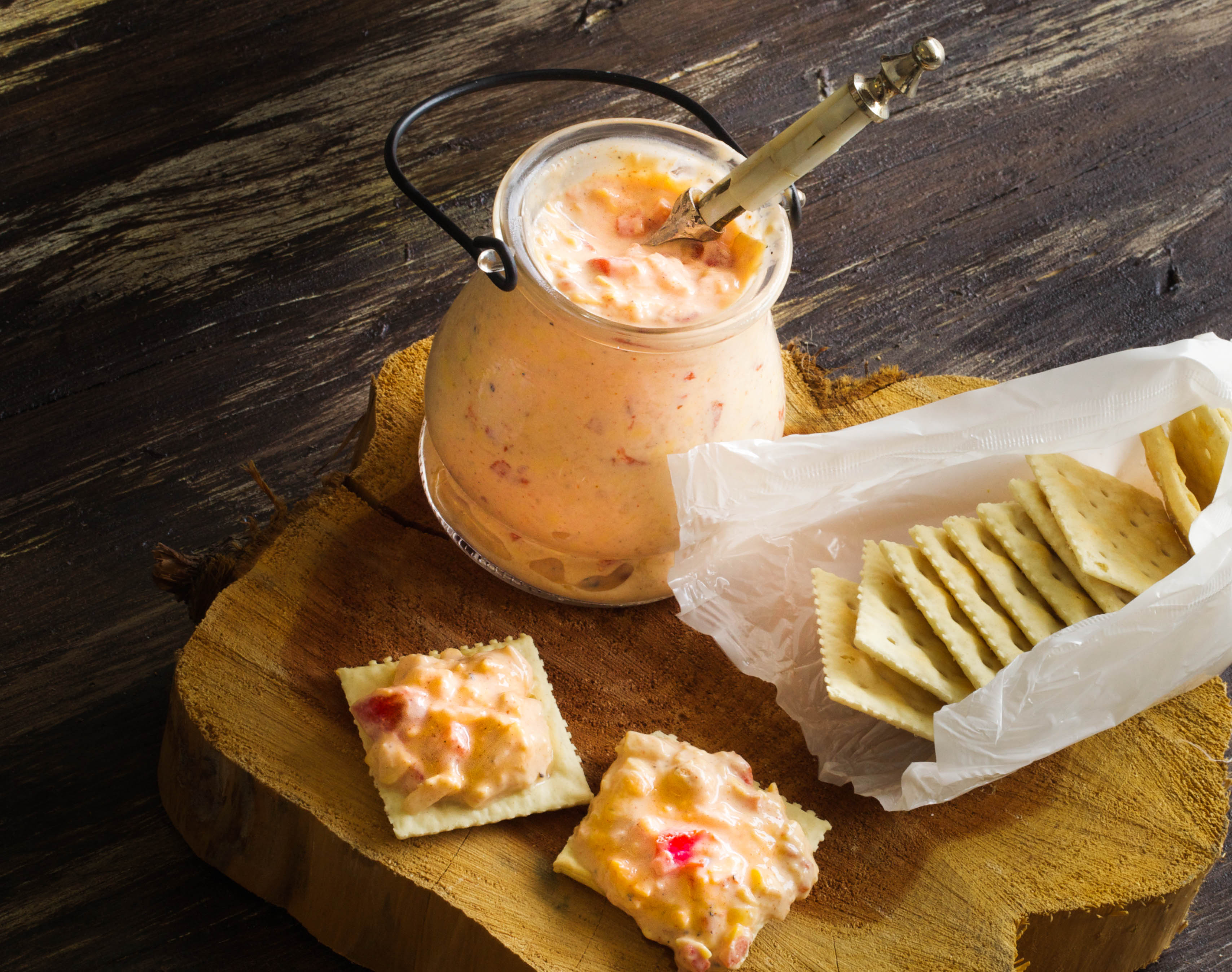 Red Pepper Pimento Cheese combines classic Southern ingredients.