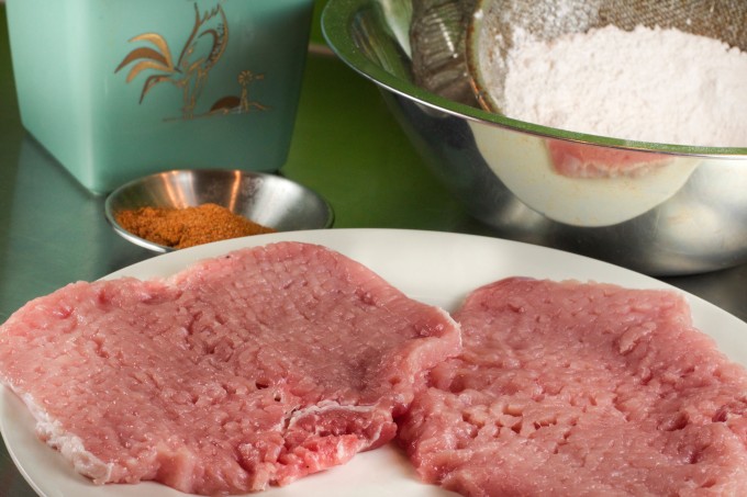 Tenderized pork loin is the secret ingredient in the Chic Steak Sandwich and a common Cajun recipe ingredient..