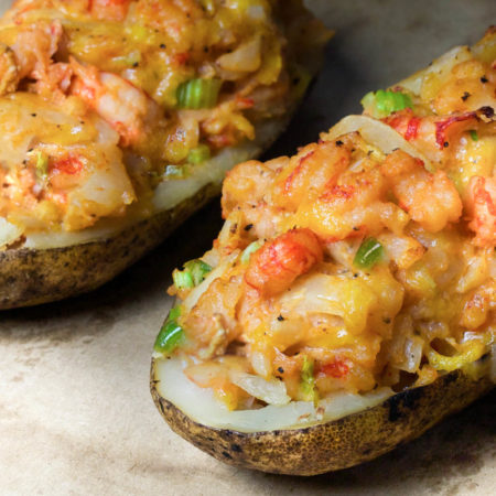 Crawfish stuffed and twice baked, this Cajun recipe for Crawfish Baked Potato will change the way you look at baked potatoes.  (All photos credit: George Graham)