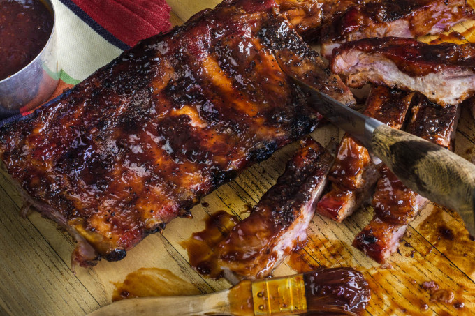 Sugarcane-Glazed Spareribs are smoked to perfection and are a backyard Cajun recipe. (All photos credit: George Graham)