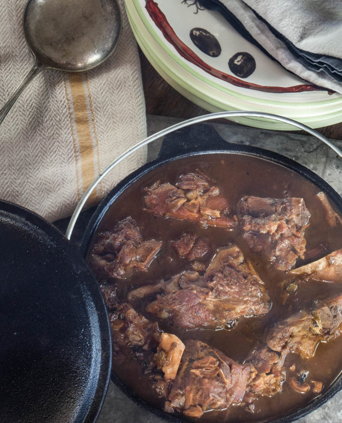 This one-pot Backbone Stew is seen at most every Cajun boucherie.