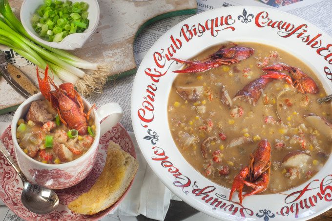 Thick and spicy chowder with the flavor of a Louisiana crawfish boil. (All ppbotos credit: George Graham)