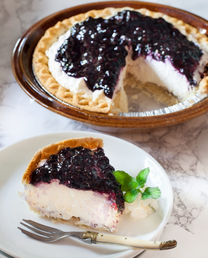 A slice of heaven and a sweet Blueberry Cream Pie recipe, too.