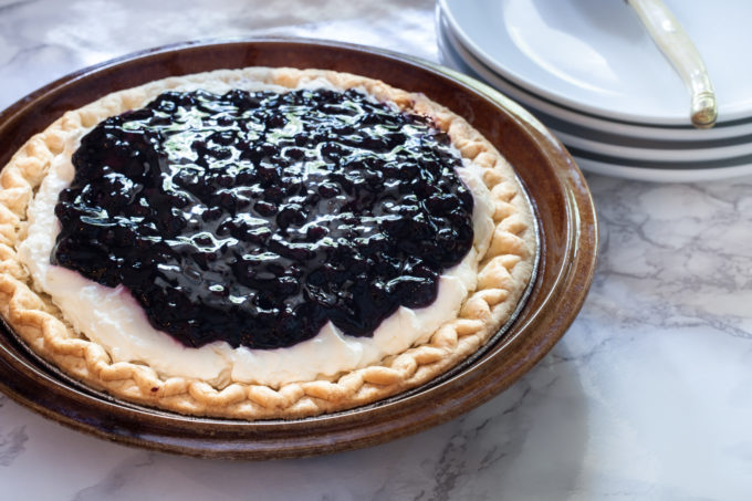 The pie shell is the only thing that bakes in this Blueberry Cream Pie and makes this a candidate for the world's easiest dessert and a sweet Cajun recipe.
