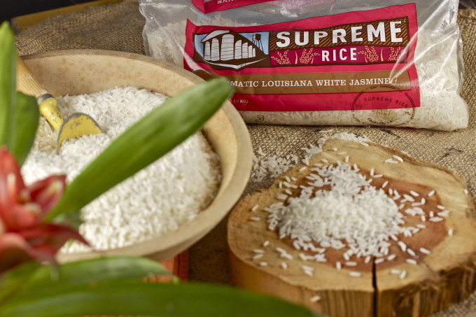 Supreme jasmine rice My favorite: Supreme white jasmine rice. Give it a try.