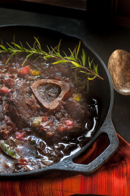 A pot of osso buco. Soup Bone Osso Buco