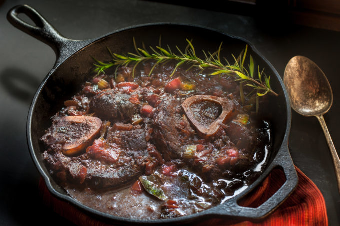 Beef shank soup bone makes a tasty (and inexpensive) osso buco in this Cajun recipe take on an Italian classic. (All Cajun cooking and Cajun recipe photos credit: George Graham)