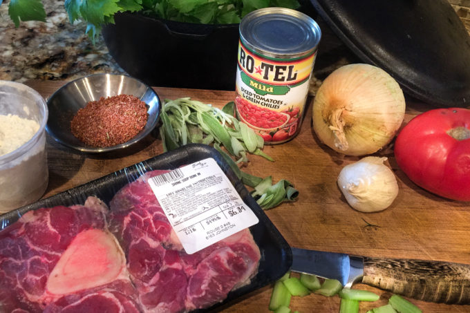 osso buco ingredients Simple ingredients in a hearty one-pot braise is a traditional Cajun recipe.