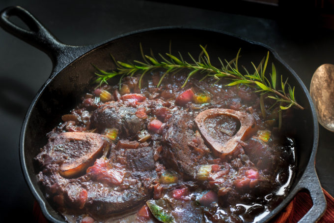 Soup Bone Osso Buco Beef shank soup bone makes a tasty (and inexpensive) osso buco in this Cajun recipe take on an Italian classic. (All photos credit: George Graham)