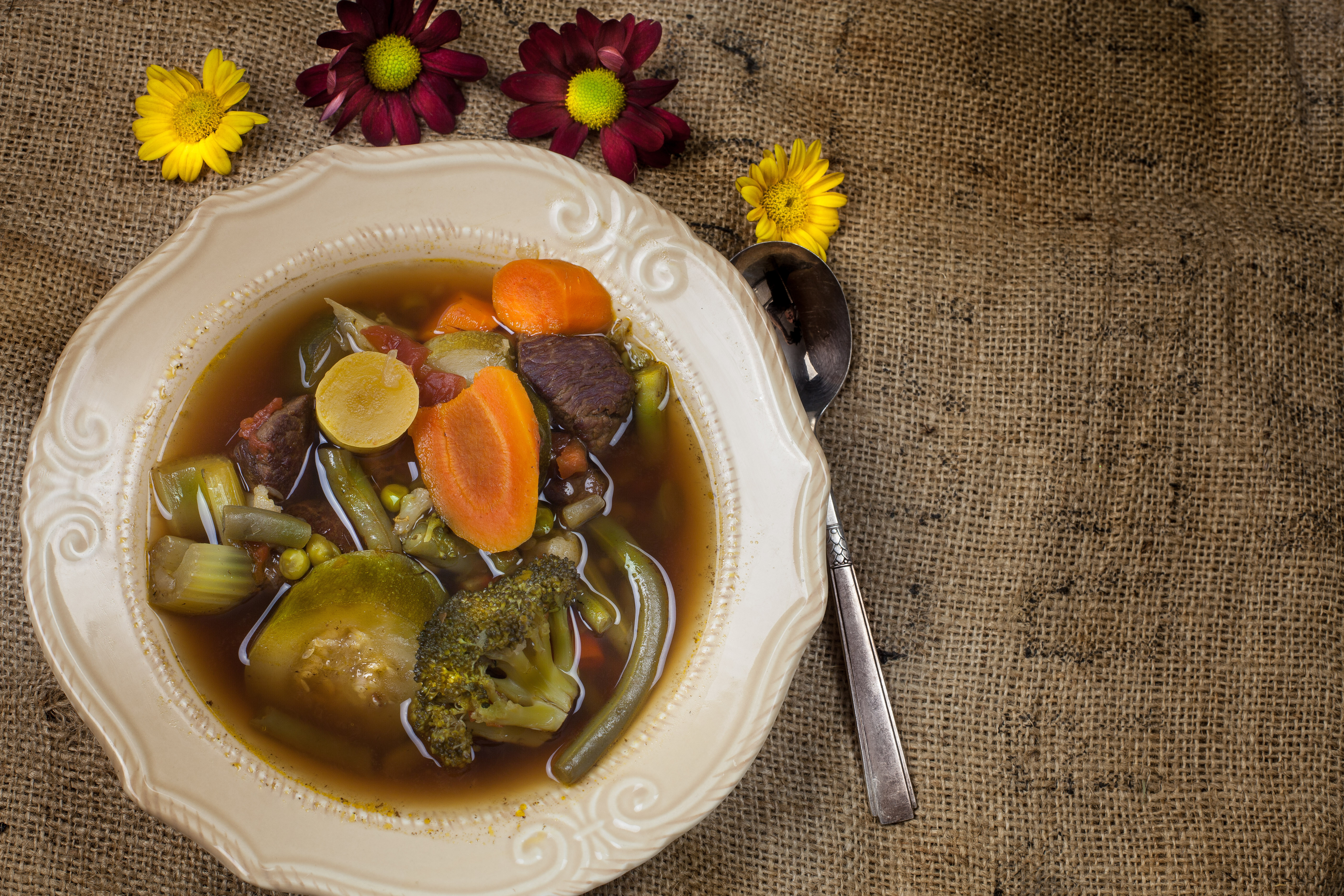 Pure Vegetable Soup is built on the basic rules of soupmaking.