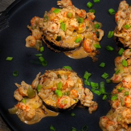 Fried Eggplant with Crawfish Étouffée