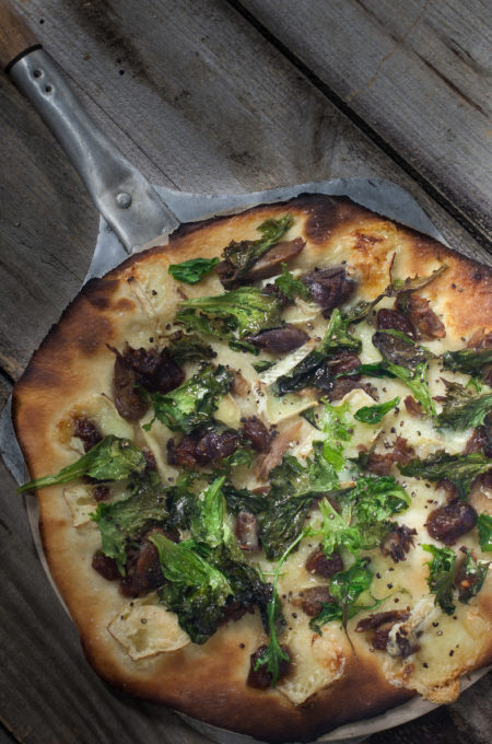Crisp crust and melted cheese make this pizza a contrast of texture and taste. (Photo credit: George Graham)
