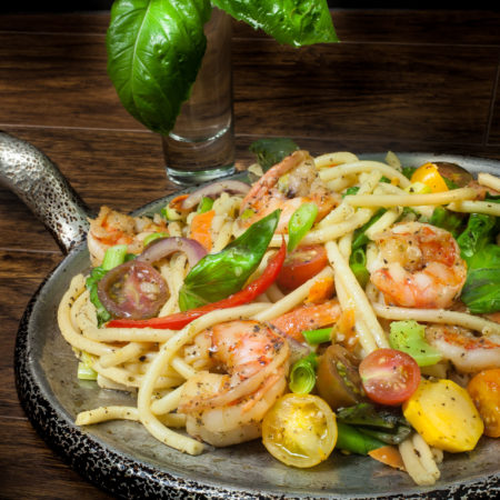 The essence of springtime, this pasta is bright with color and flavor. (All photos credit: George Graham)