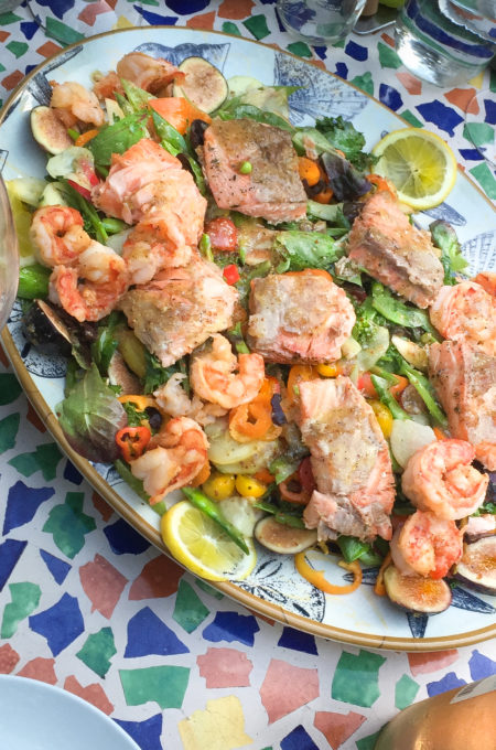 Salmon and Shrimp Salad: The perfect lazy summer dinner.