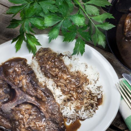 Seven steak is a traditional cajun dish.