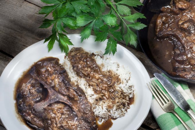 Seven steak is a traditional cajun dish.