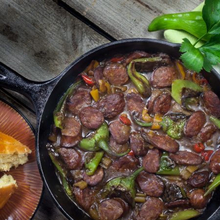 Wild Boar Sausage Hatch Peppers horiz