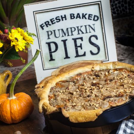 Fall flavors come together in this Praline Pumpkin Pie--a Southern classic with a spike of Louisiana. (All photos credit: George Graham)