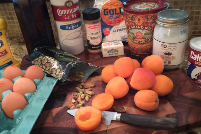 Apricot Pistachio Cobbler ingredients A flavor-filled combination of ingredients.