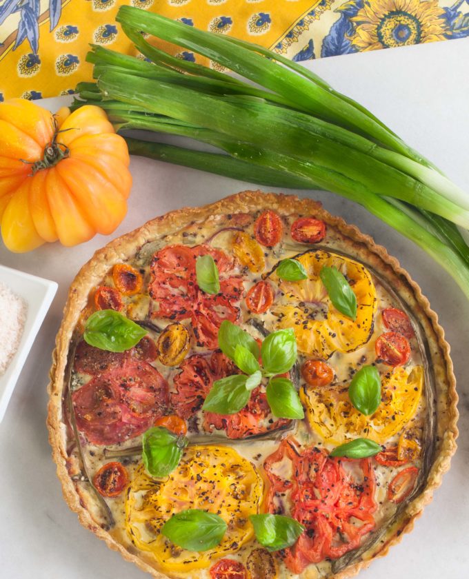 Serve this Tomato Cheese Tart as an appetizer or an entree with a side salad.