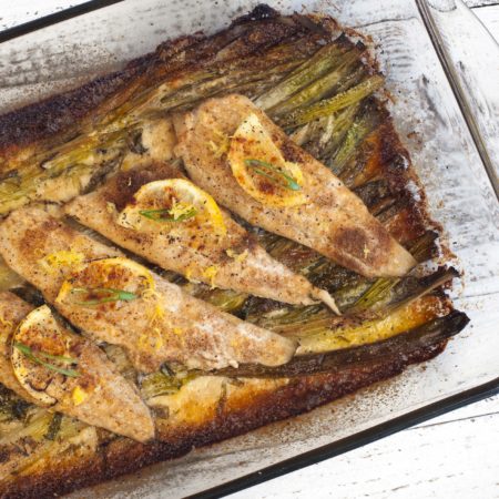 Sweet flounder contrasts deliciously with the tangy flavors of spring onions in a tarragon-infused cream sauce. (All photos credit: George Graham)