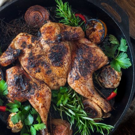 Sweet tea infuses this chicken with Southern flavor. (All photos credit: George Graham)