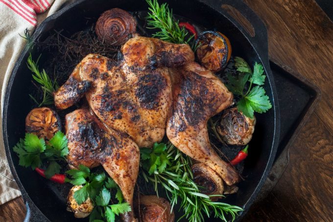 Sweet Tea Brined Chicken Sweet tea infuses this chicken with Southern flavor. (All photos credit: George Graham)