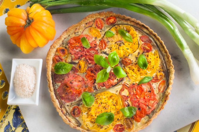 Bursting with fresh flavors, this Tomato Cheese Tart is a celebration of springtime. (All photos credit: George Graham)