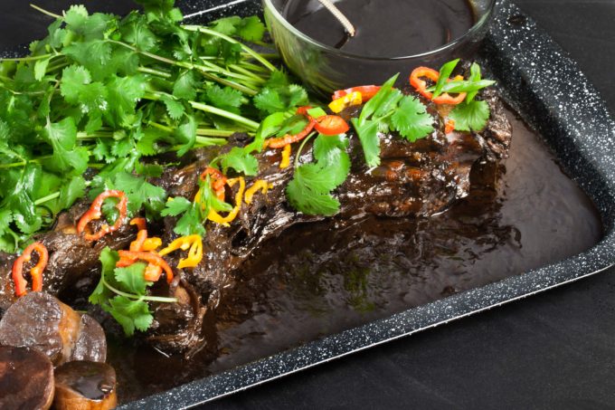Braised Oxtail with Fig Habanero Pepper Jelly Dark and mysterious, this recipe for Braised Oxtail with Pepper Jelly Glaze will be your new favorite.