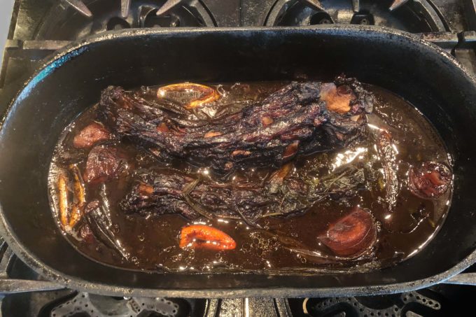 Sticky sweet with a spicy finish, this oxtail is a fork tender and delicious appetizer or entree.