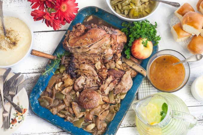 Pork Roast with Apple Gravy is a Sunday dinner favorite. (All photos credit: George Graham)