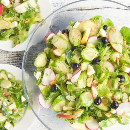 Shaved Brussels Slaw - an easy side dish that your guests will love. (All photos credit: George Graham)