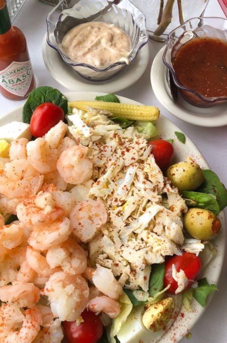 Gulf shrimp and crabmeat take center stage in this classic salad combination. (All photos credit: George Graham)