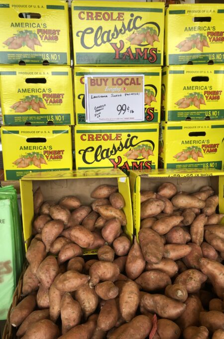Louisiana sweet potatoes flood the market every fall.