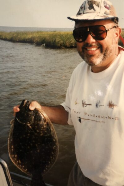 Fishing the marsh for flounder in the 1980s.
