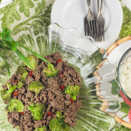 Ground beef and broccoli with perfectly cooked jasmine rice is an easy weeknight dinner. (All photos credit: George Graham)