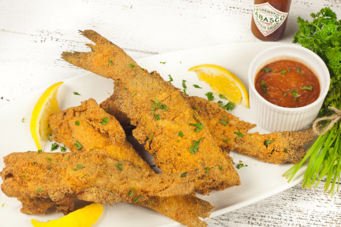 Fried golden brown, this bone-in catfish is a treat. (All photos credit: George Graham)