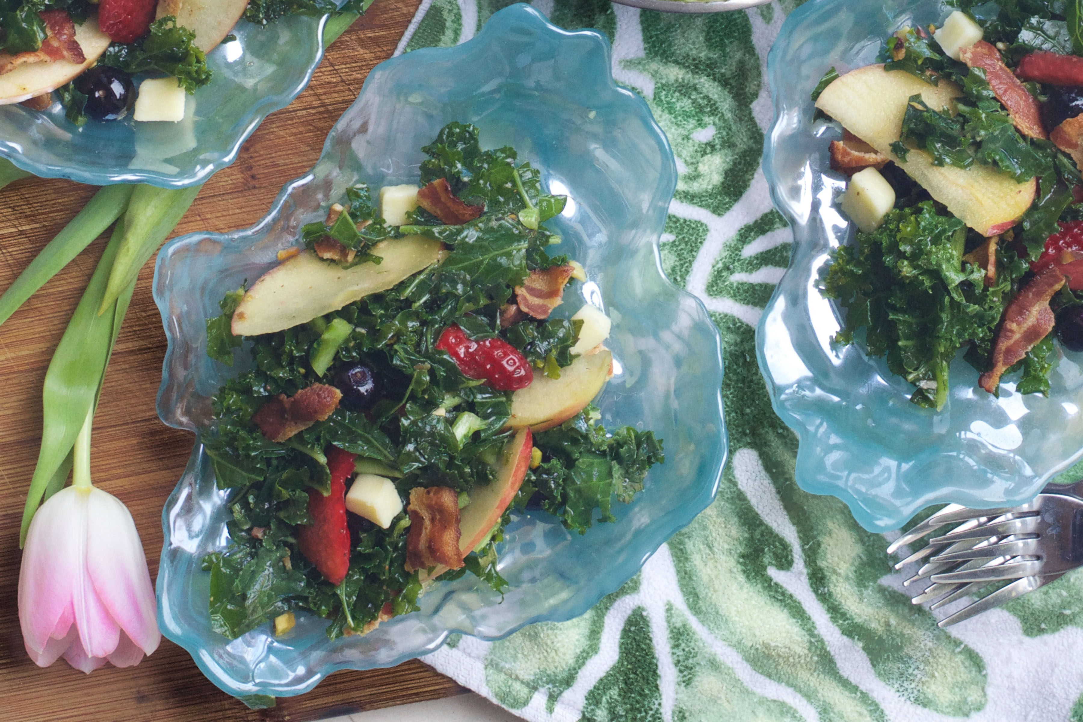 Kale Salad with Sweet Dijon Vinaigrette Acadiana Table
